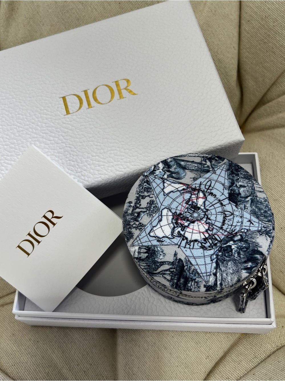 BRAND NEW Dior Round Travel Jewelry Box